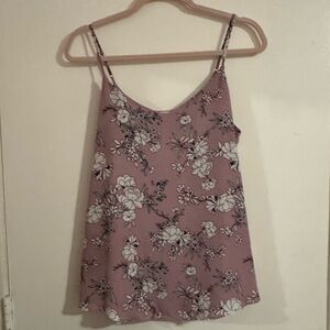 Floral Camisole in Purple and White